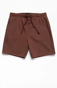 Pacsun Brown Fleece Volley Sweat Shorts