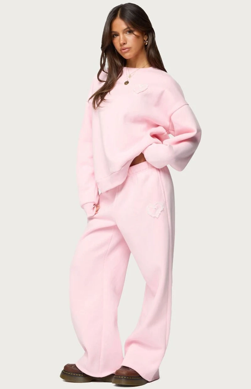 Edikted Love Wide Leg Sweatpants