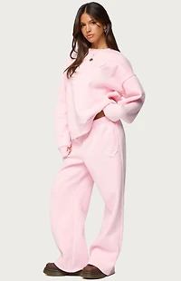 Edikted Love Wide Leg Sweatpants