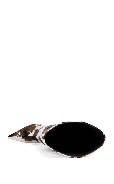 AZALEA WANG Women's Syreali Cow Hair Stiletto Boots