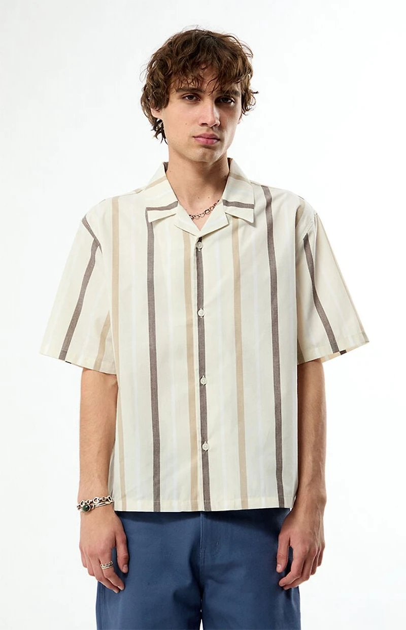 Pacsun Smoke Striped Camp Shirt