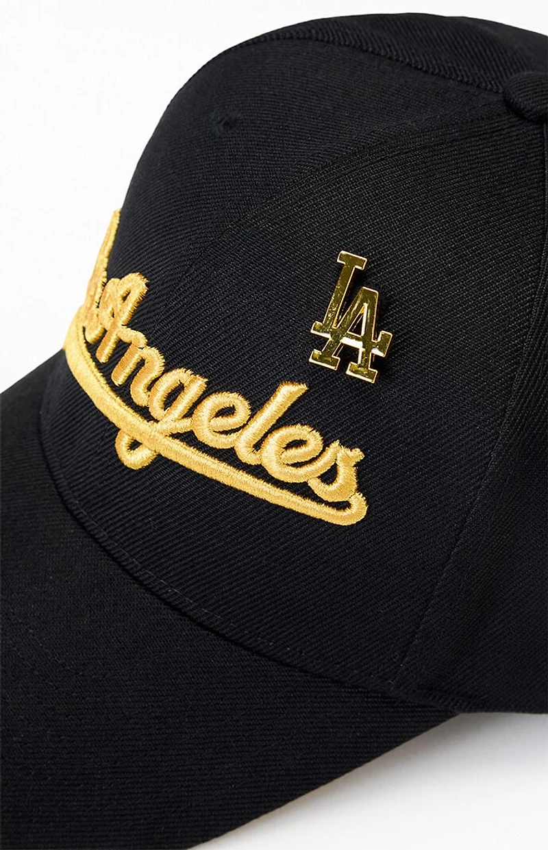 Mitchell & Ness MLB LA Dodgers Gold Pin Pro Snapback Hat