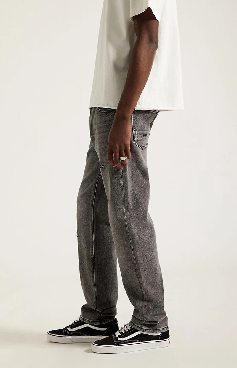 Pacsun Cade Straight Jeans Ripped Black Wash