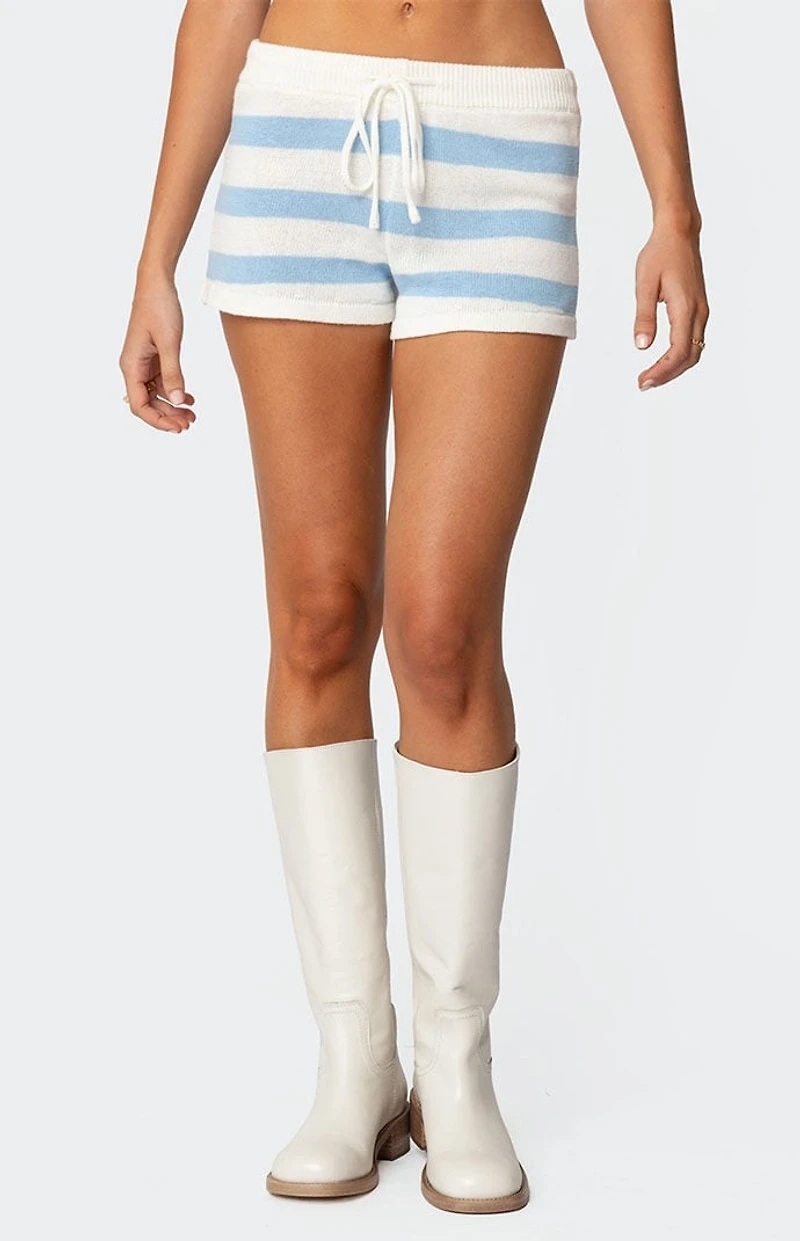 Edikted Amaris Striped Knit Shorts