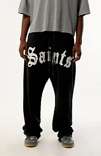 Pacsun Saints Applique Baggy Fleece Sweatpants