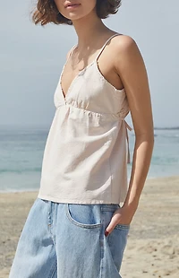 John Galt Pink Striped Edith Tank Top