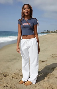 John Galt Light Blue Striped Anastasia Sweatpants