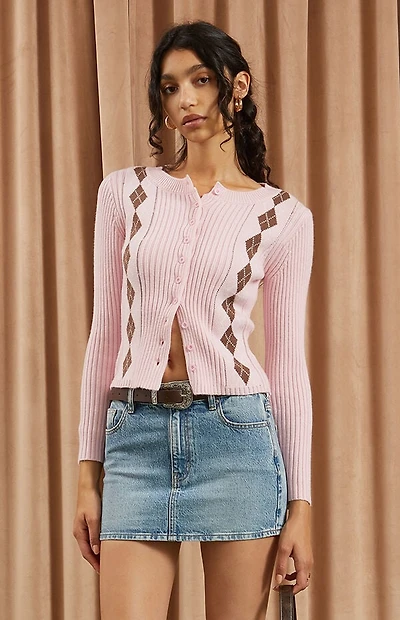 Beverly and Beck Argyle Knit Cardigan