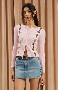 Beverly and Beck Argyle Knit Cardigan