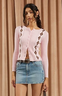 Beverly and Beck Argyle Knit Cardigan