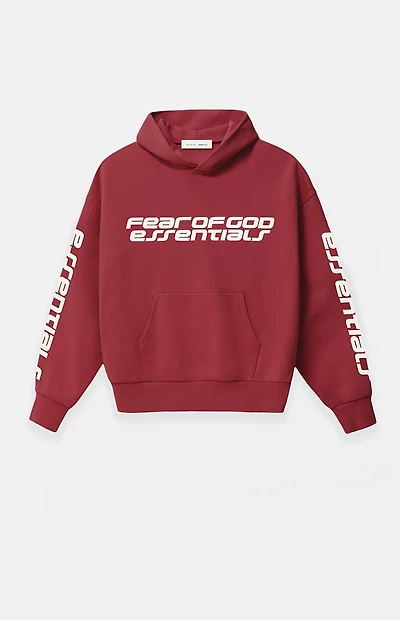 Fear of God ESSENTIALS Women's Crimson Classic Cropped Hoodie