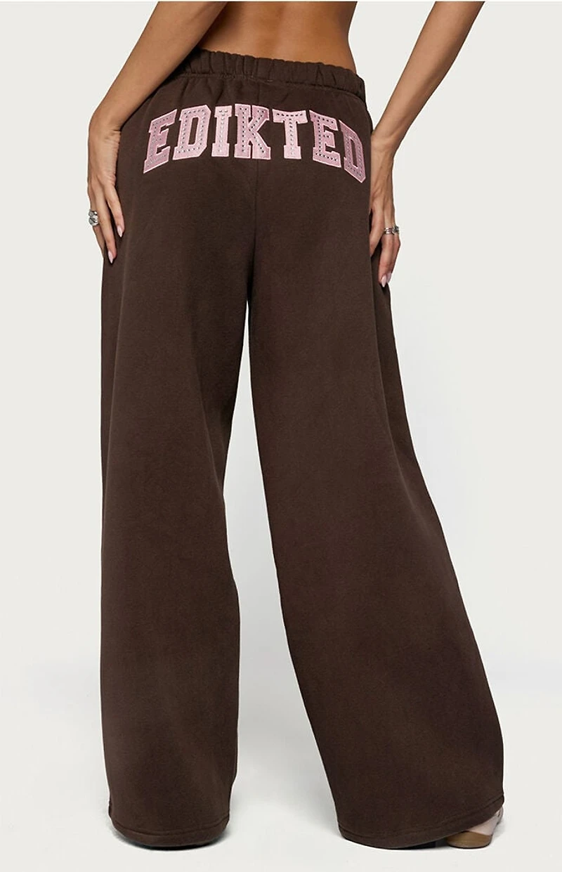 Edikted Glow Rhinestone Sweatpants