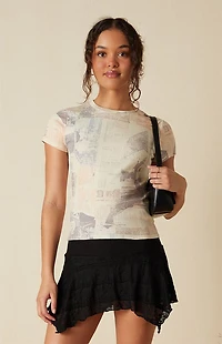 Your Favorite Newspaper Print Skimmer T-Shirt