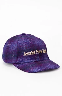 Awake NY Purple Harris Tweed 6 Panel Dad Hat