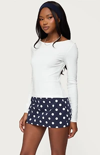 Edikted Savi Boat Neck Long Sleeve Top