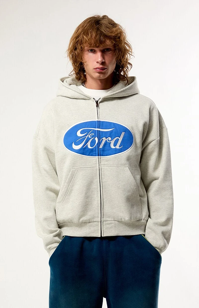 FORD Motor Logo Zip Up Hoodie