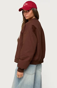 Edikted Big Apple Oversized Bomber Jacket