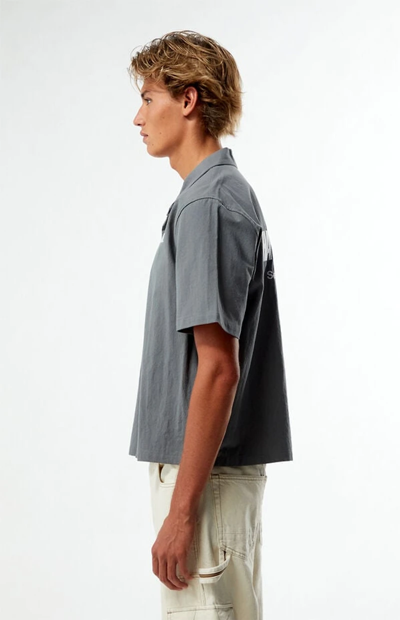 Pacsun Harbor Cafe Oversized Resort Camp Shirt