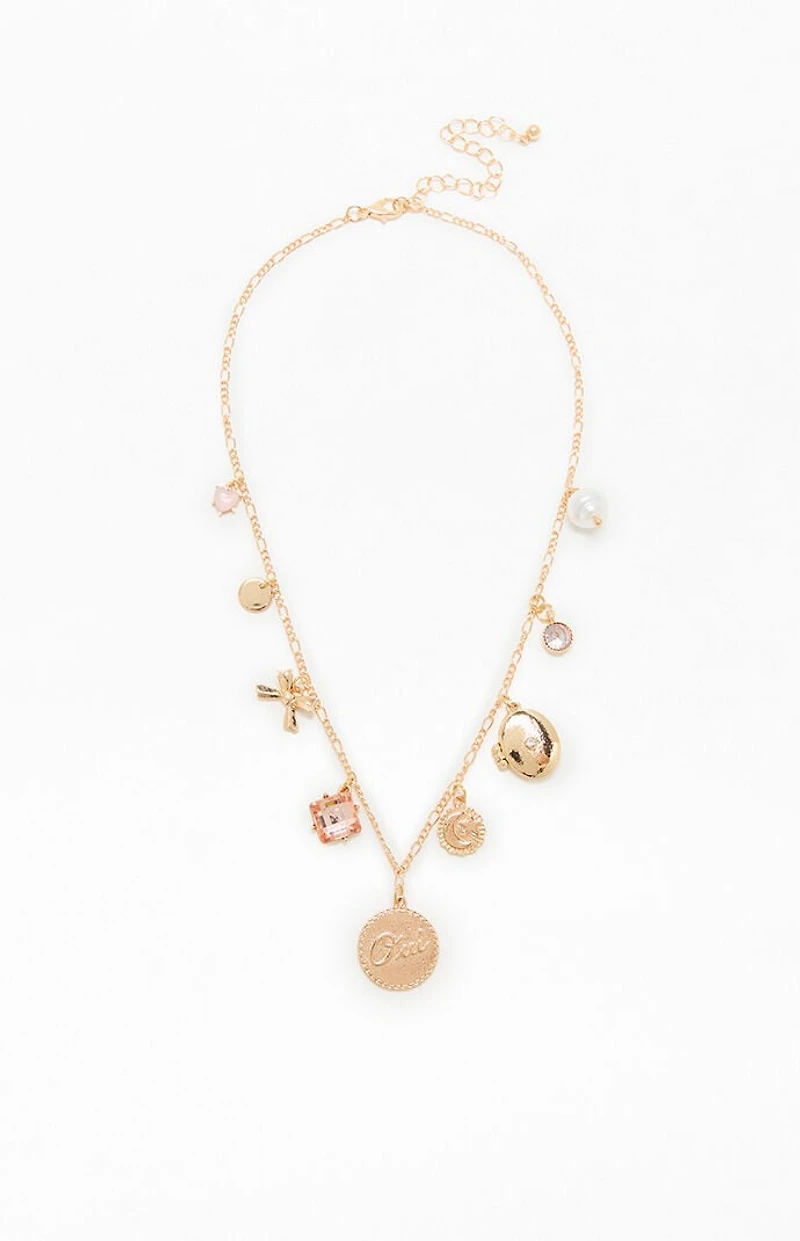 LA Hearts Oui Charm Necklace
