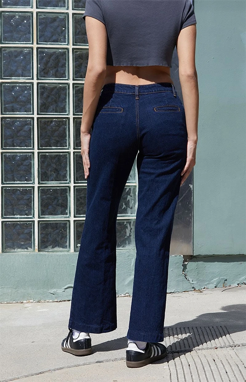 John Galt Dark Blue Straight Leg Jeans