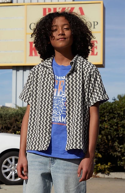 Pacsun Kids Chevron Camp Shirt