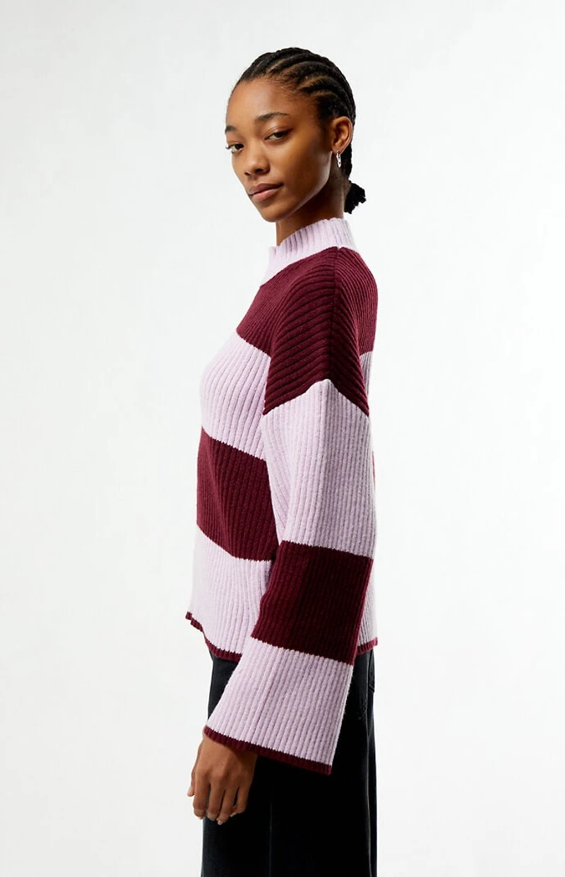 MINKPINK Freja Striped Chunky Knit Sweater