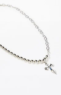 Pacsun Cross Pearl Necklace