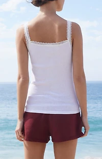 John Galt Melange Amaya Lace Tank Top