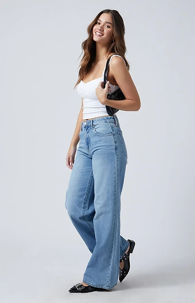 Pacsun Jessie High Waisted Baggy Jeans Medium Indigo