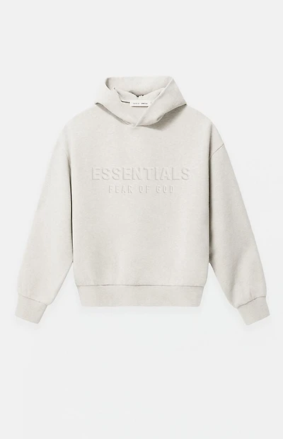 Fear of God ESSENTIALS Heather Oatmeal Embossed Classic Hoodie