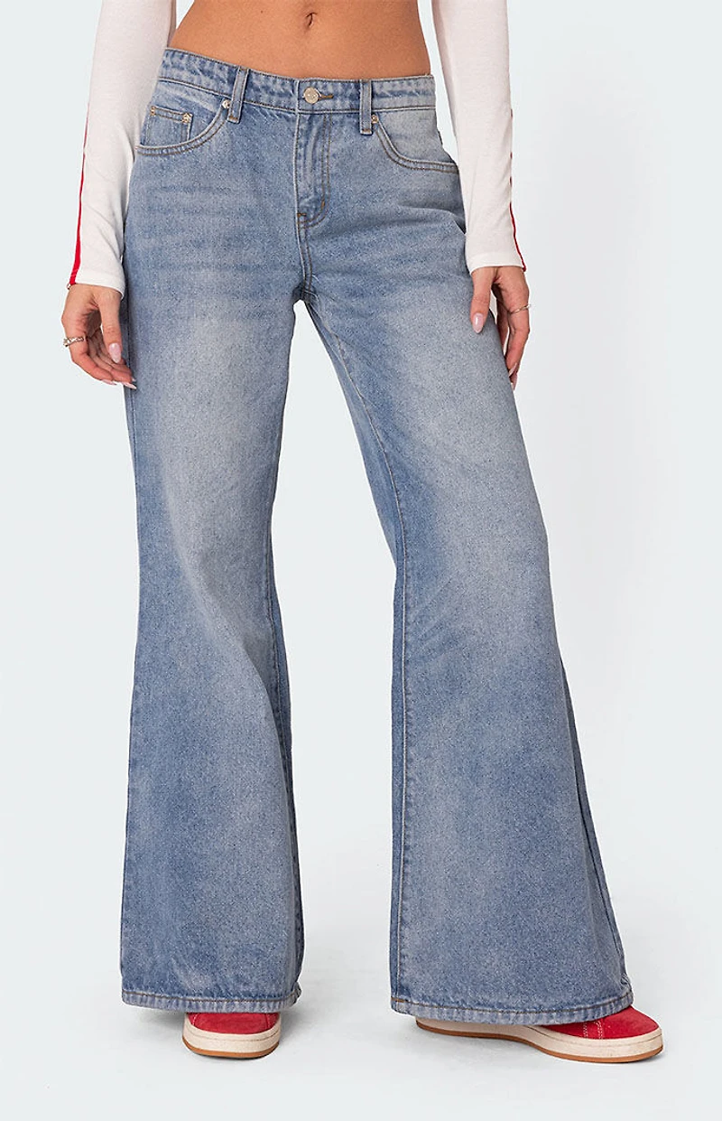 Edikted Low Rise Wide Leg Jeans