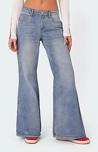 Edikted Low Rise Wide Leg Jeans