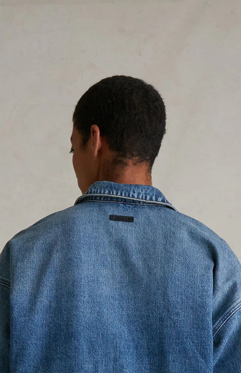 Fear of God ESSENTIALS Classic Blue Denim Trucker Jacket
