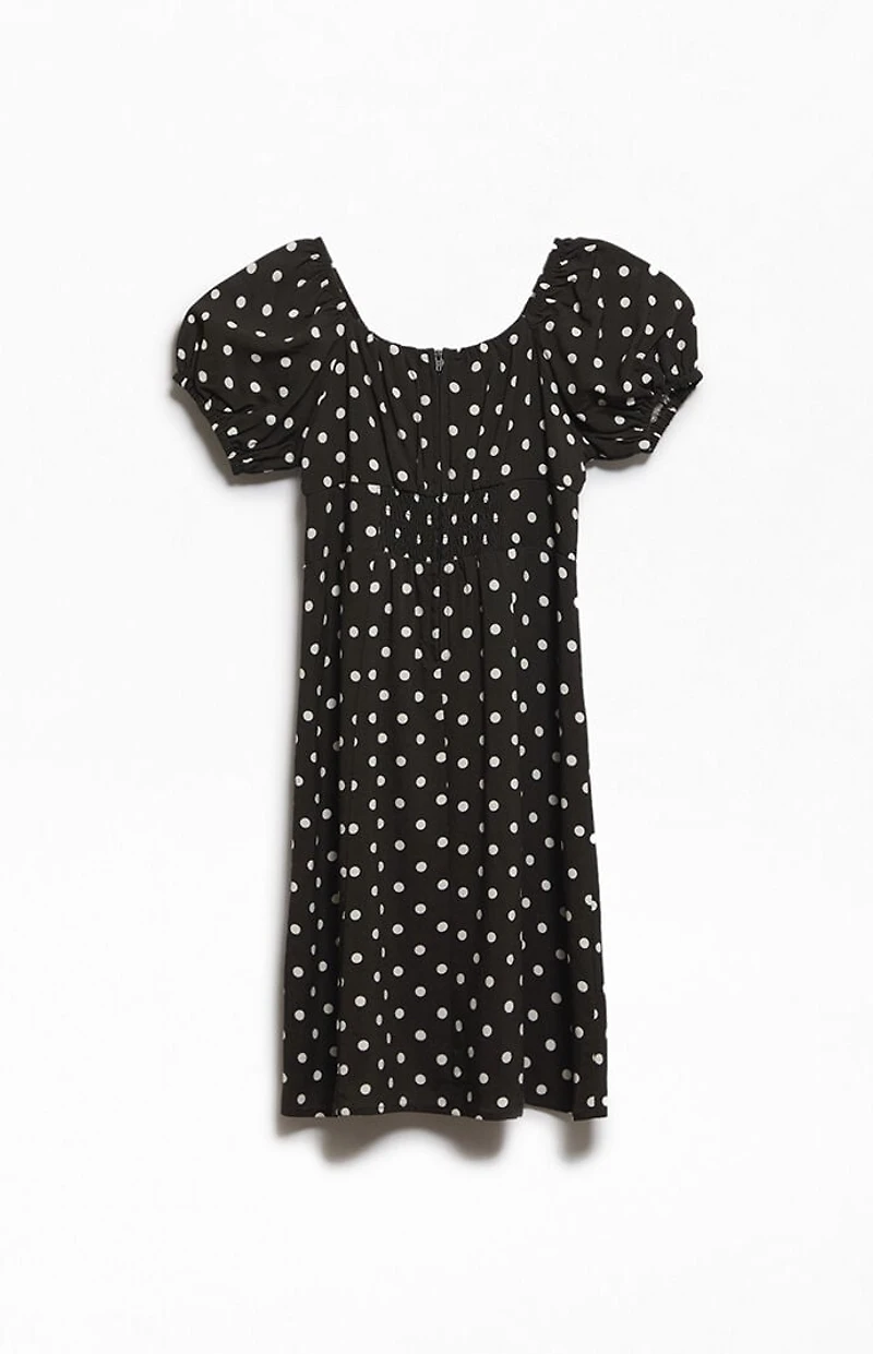 Pacsun Kids Polka Dot Short Sleeve Mini Dress
