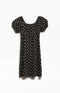 Pacsun Kids Polka Dot Short Sleeve Mini Dress