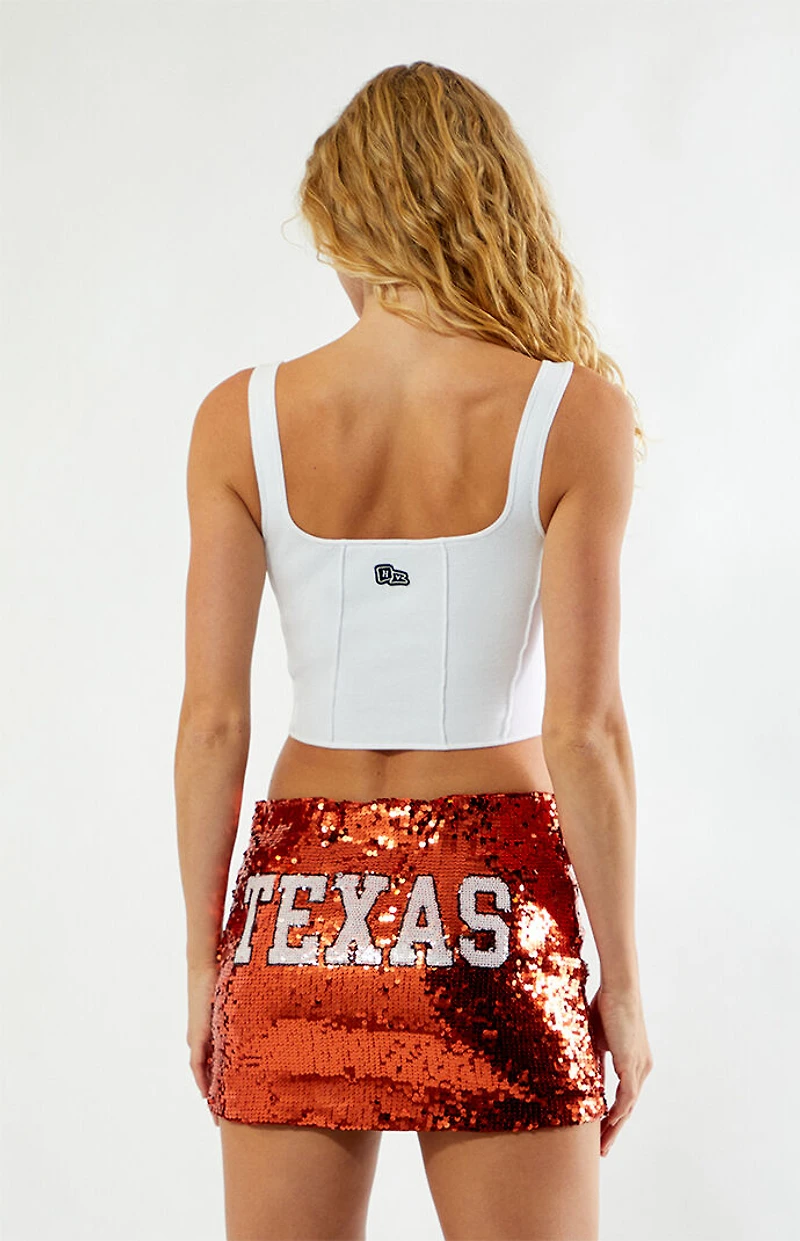 HYPE & VICE Texas Longhorns Sequin Mini Skirt