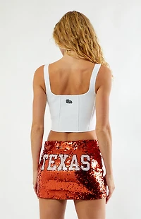 HYPE & VICE Texas Longhorns Sequin Mini Skirt