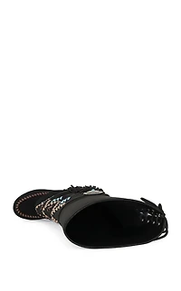 AZALEA WANG Women's Edmund Faux Suede Flat Moccasin Boots