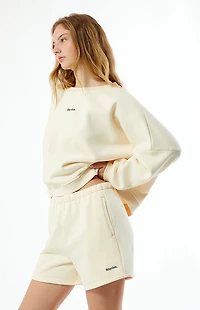 Rhythm Cream Logo Fleece Sweat Shorts