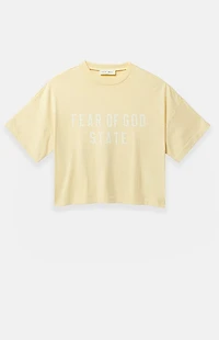 Fear of God ESSENTIALS Women's Garden Yellow Boxy T-Shirt