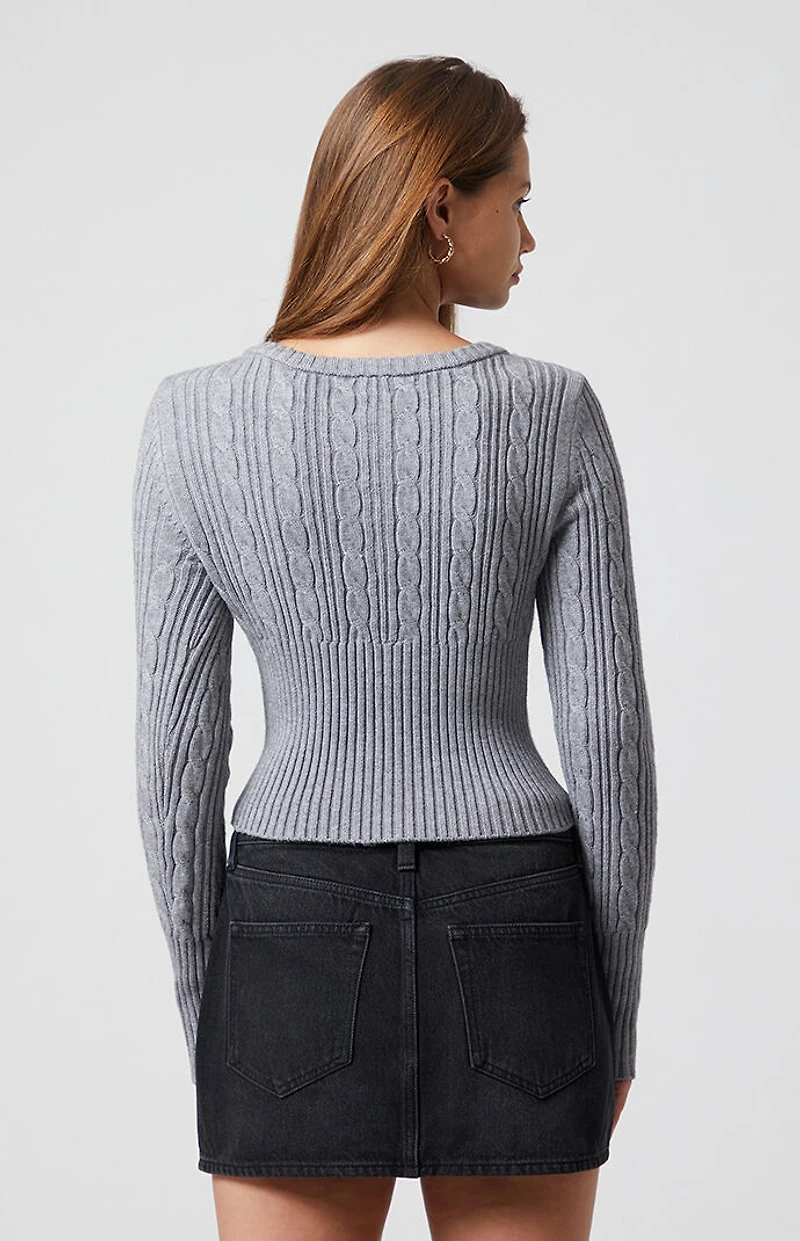 Beverly and Beck Kaila Cable Knit Sweater