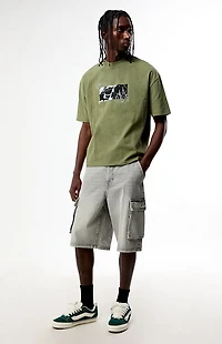 Pacsun Green What Remains Cropped Boxy T-Shirt