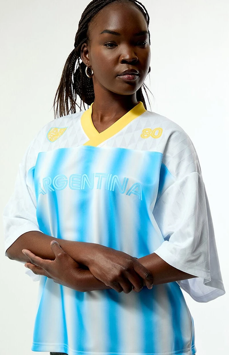 Pacsun Argentina Short Sleeve Oversized Soccer Jersey