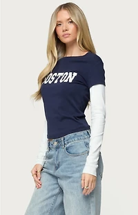 Edikted Boston Layered Long Sleeve T-Shirt