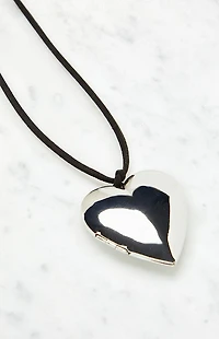 John Galt Heart Charm Rope Necklace