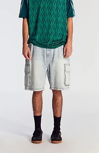 Pacsun Light Indigo Cargo Baggy Denim Shorts