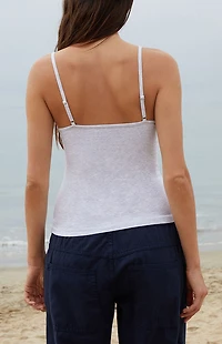 John Galt Light Gray Skylar Cropped Tank Top