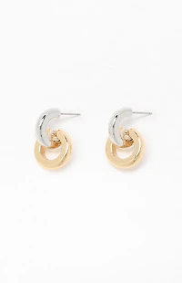 Pacsun Silver & Gold Circle Earrings