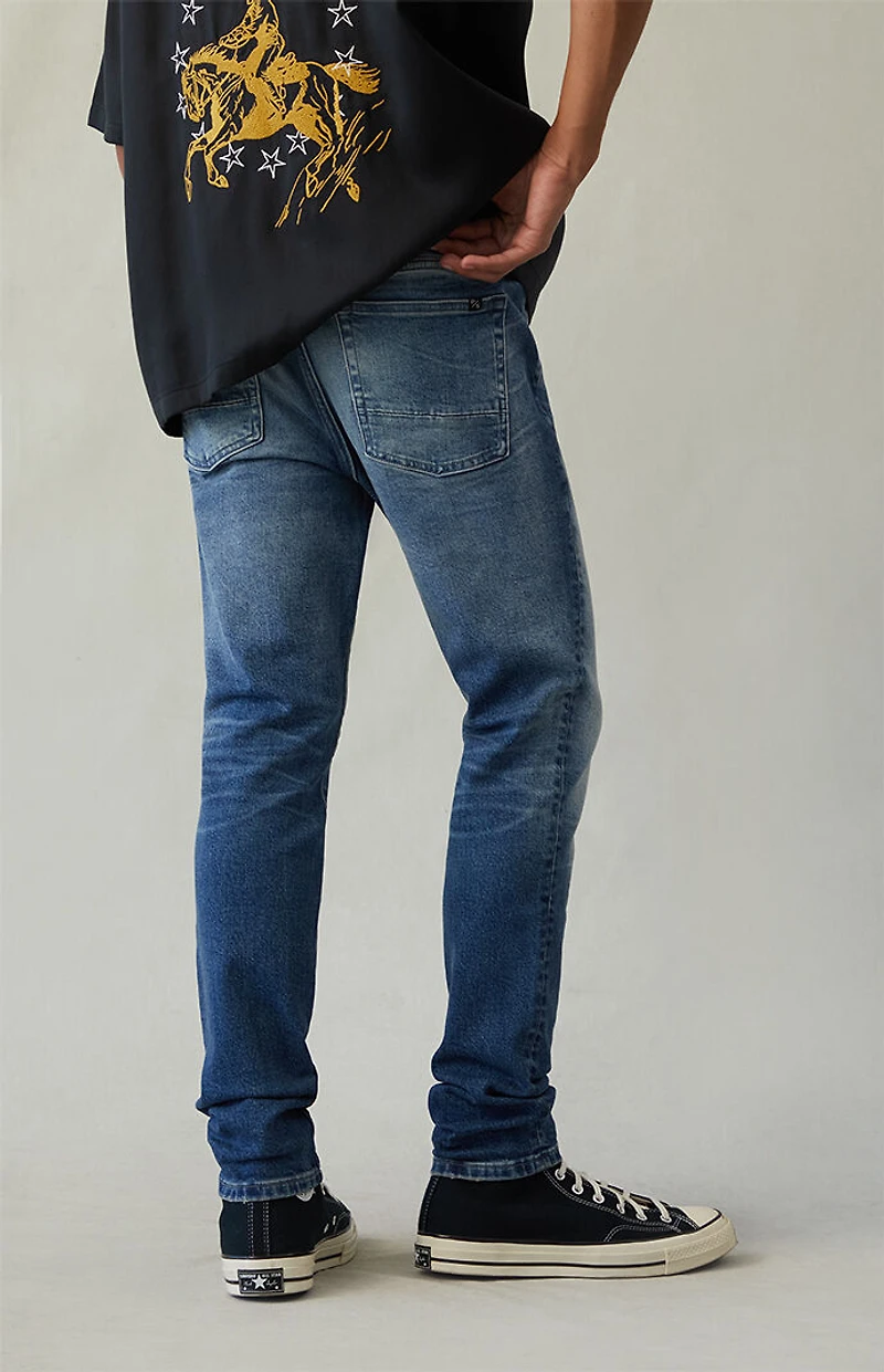 Pacsun Bryce Stacked Skinny Jeans Stretch Medium Indigo