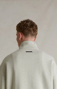 Fear of God ESSENTIALS Heather Stone & Cloud White Modern Fleece Track Jacket